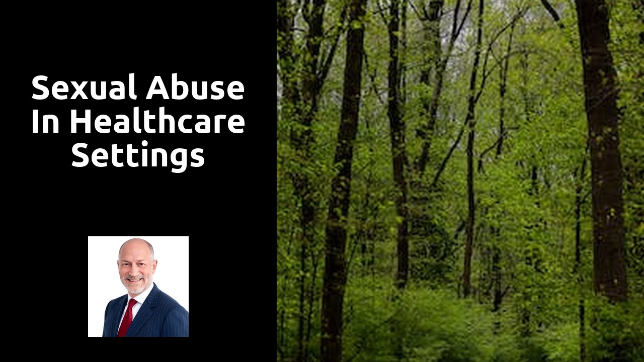 Sexual abuse in healthcare settings