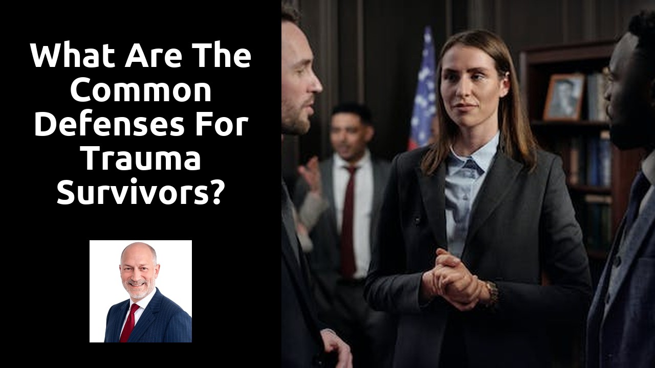What are the common defenses for trauma survivors?